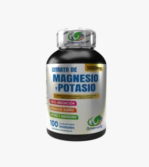 Magnesio y Potasio Citrato 1000 mg 100 Tabletas Masticables Relajación Muscular Citrato Magnesio + Potasio 1000 mg Masticables 100 uds Calambres y Sueño Profundo