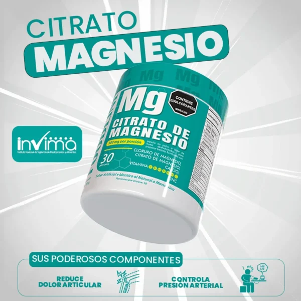 Citrato de magensio3 Citrato de Magnesio FOODLINE x 450g