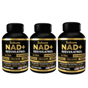 Combo Oferta 3x NAD+ + Resveratrol Liposomal 1500 mg Satoomi Longevidad 300 uds Pack 3 NAD+ Resveratrol Liposomal 1500 mg Satoomi 300 Cápsulas Antiedad Oferta 2025