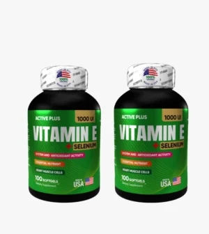 Combo Oferta 2x Vitamina E 1000 UI + Selenio 100 Cápsulas Blandas Antienvejecimiento Pack 2 Vitamina E 1000 UI con Selenio 100 Softgels Antioxidante Piel y Inmune