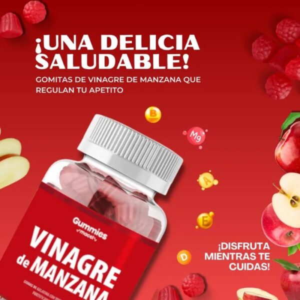 vinagre de manzana gomitas2 GOMITAS ROJAS DE VINAGRE DE MANZANA