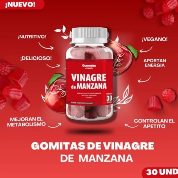 vinagre de manzana gomitas3 GOMITAS ROJAS DE VINAGRE DE MANZANA