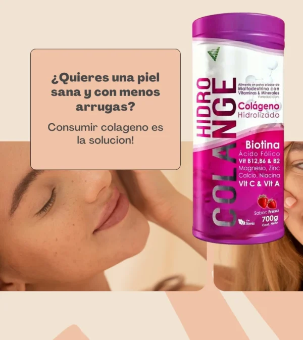 Colágeno Hidrolizado en Polvo 700 g + 10.000 mcg Biotina y Vitaminas C y A Colágeno Peptan 700 g con Biotina Alta Dosis para Piel Joven y Cabello Abundante