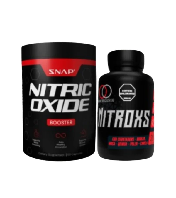 Booster Óxido Nítrico L-Arginina + Citrulina Rendimiento y Erección Óxido Nítrico Potenciador Muscular y Sexual