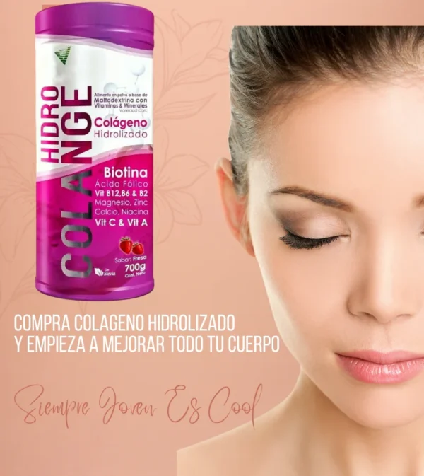 Colágeno en Polvo 700 g Biotina 10000 mcg + Vitamina C y A Antiedad Colágeno Hidrolizado Peptan 700 g Premium para Piel Radiante y Pelo Fuerte