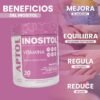 Inositol 1000 mg + Ácido Fólico y Vitaminas B – Aptol Sabor Limón 450 g – Equilibrio Hormonal y Bienestar Femenino Inositol 1000 mg Aptol sabor limón – suplemento con ácido fólico y vitaminas B para equilibrio hormonal en mujeres, SOP y ovulación – 450 g 15 porciones